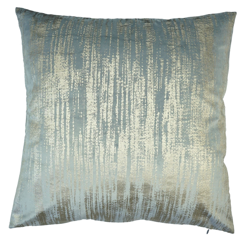 Grey Velvet With Gold Streaks Cushion