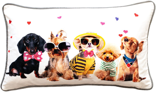 Cute Dog Cushion With Emb