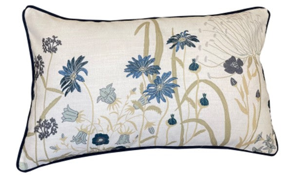 Wild Floral Blue Cushion