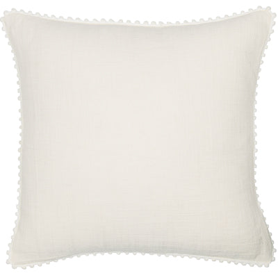 Linen Pom Pom Cushions Ivory