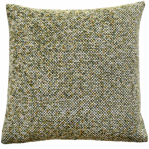 Ombre Chenille Squares With Velvet Bk Green Cushion