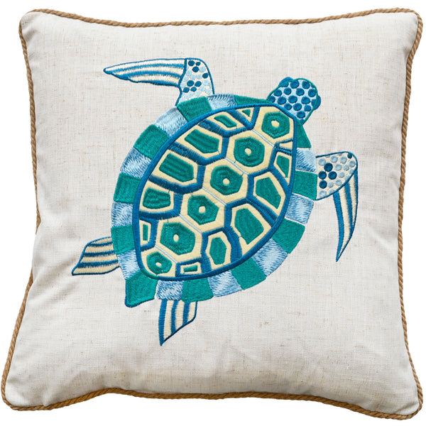 Emb Sea Turtles Cushion