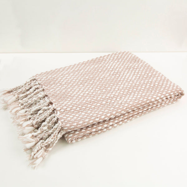 Raindrop Effect Throw Ivory/Taupe