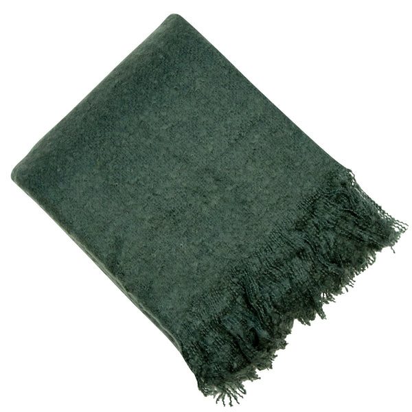 Faux Thick Mohair Throw Jade